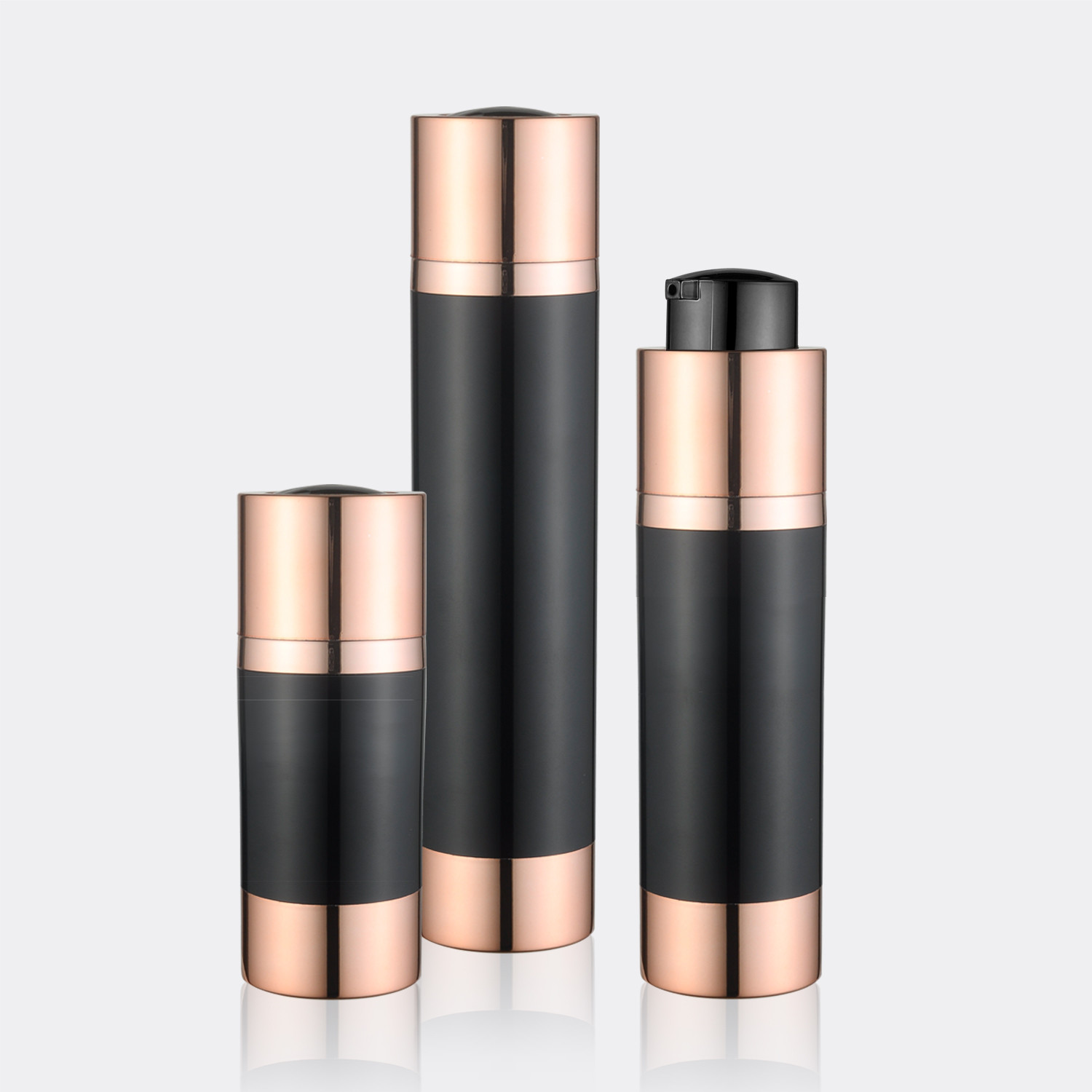 Personal Care Airless Cosmetic Bottles With Base Round Shape Bulk