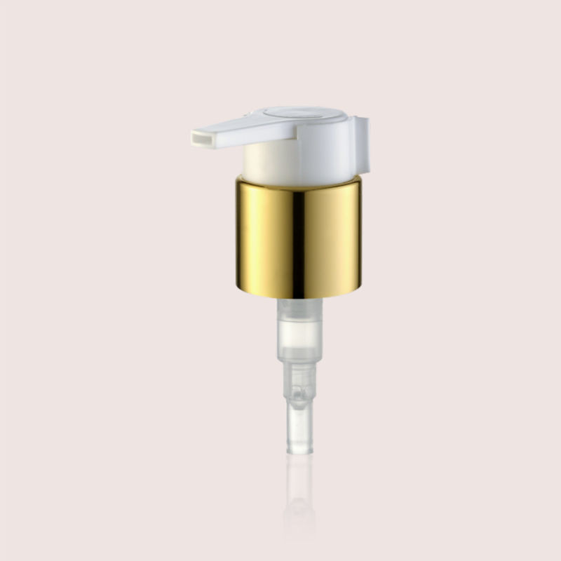 JY505-04C 24/400 Aluminum Cosmetics Packaging Pump Treatment Cream Pump With Clip