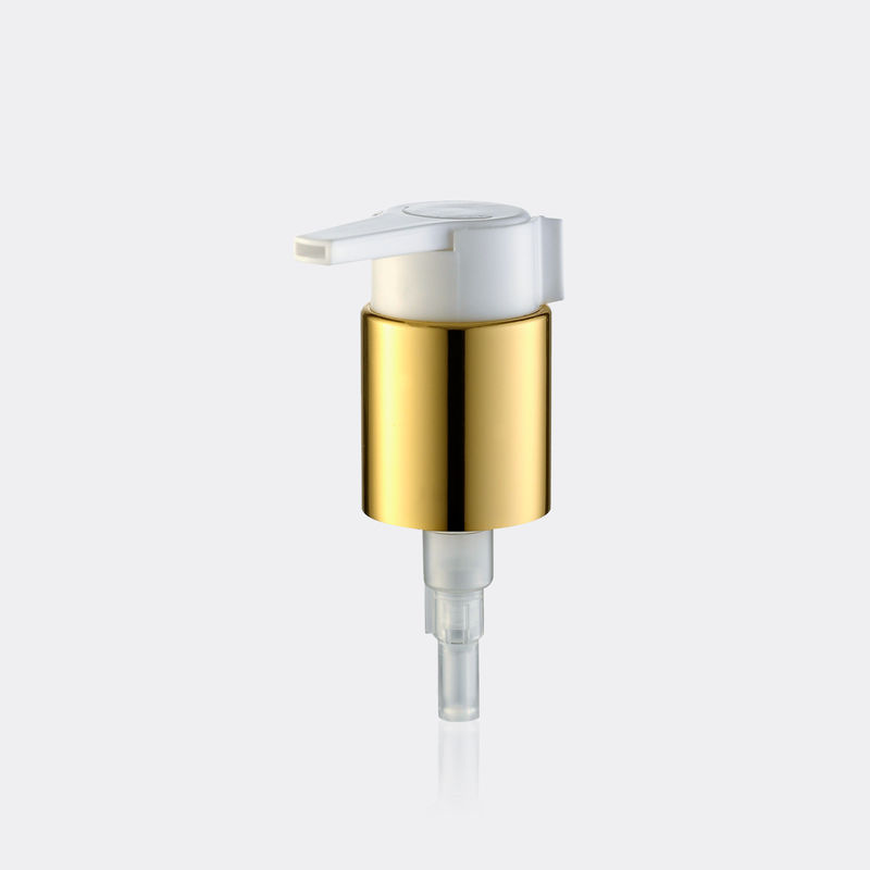 JY505-04E 24/410 Cosmetic Treatment Metal Cream Pump With Clip