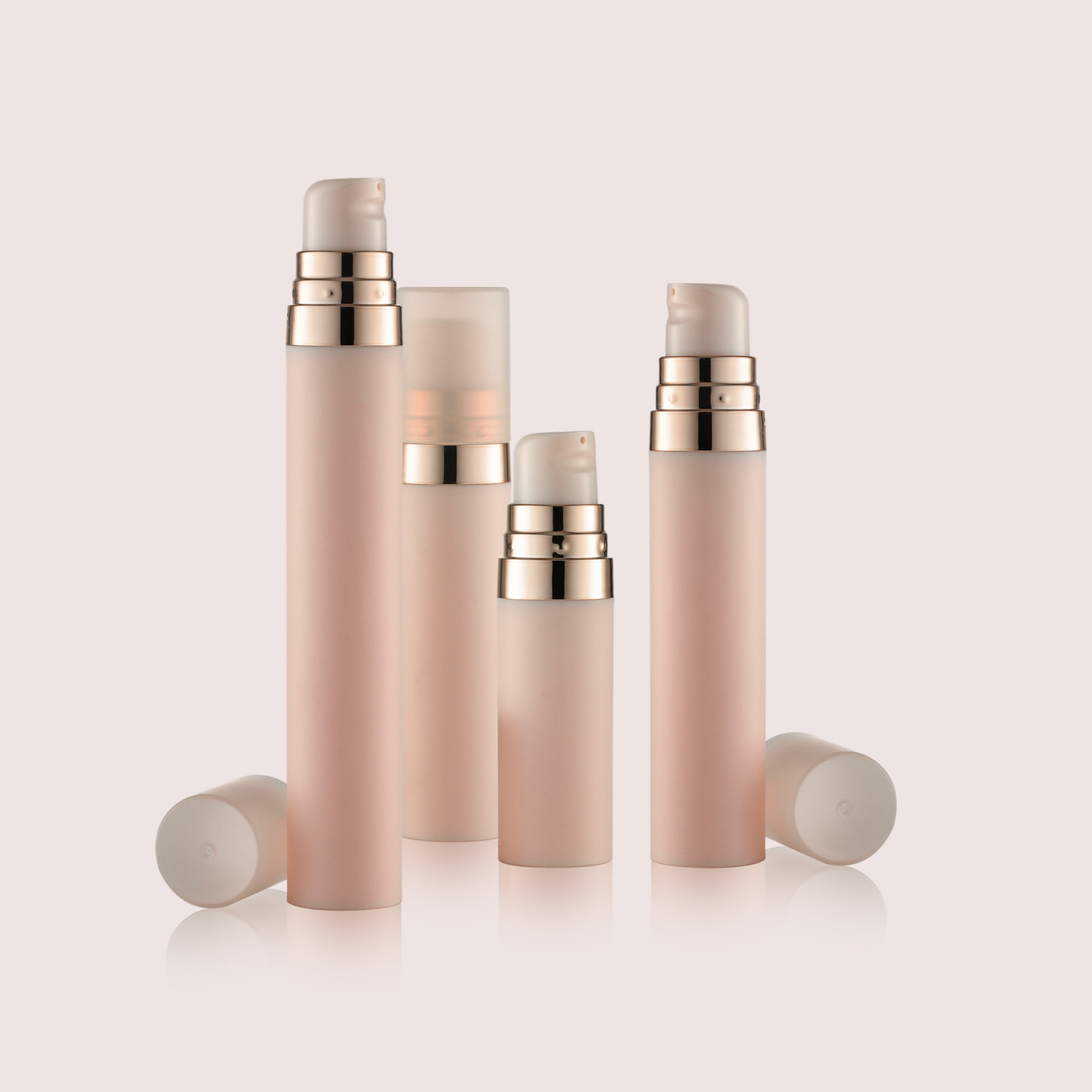 Makeup Plastic Airless Pump Bottles Round 5ML / 8ML / 10ML Empty